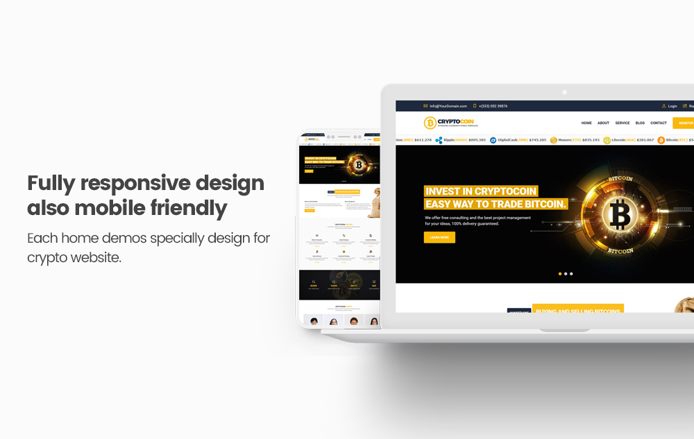 CryptoCoin | Bitcoin Crypto Currency Template
